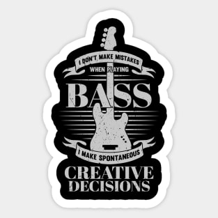 Funny Bass Guitar Music Bassist Gift Sticker